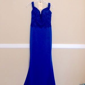 Royal Blue Dress Long Zoey Gray
